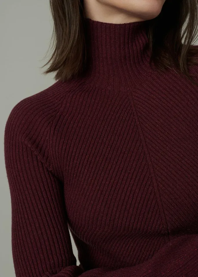 Women Tops Joe039s Jeans THE PALMER TURTLENECK Vineyard Wine