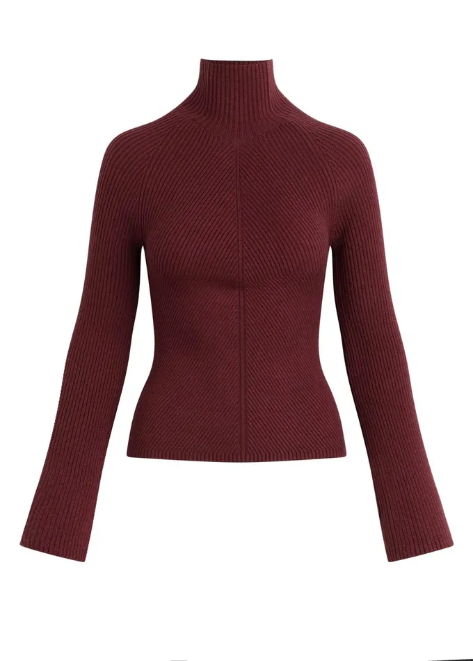 Women Tops Joe039s Jeans THE PALMER TURTLENECK Vineyard Wine