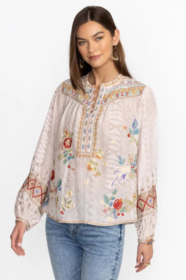Women Tops Johnny Was FOREST FERN BLOUSE Grove