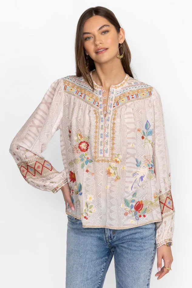 Women Tops Johnny Was FOREST FERN BLOUSE Grove Women Tops Johnny Was FOREST FERN BLOUSE Grove