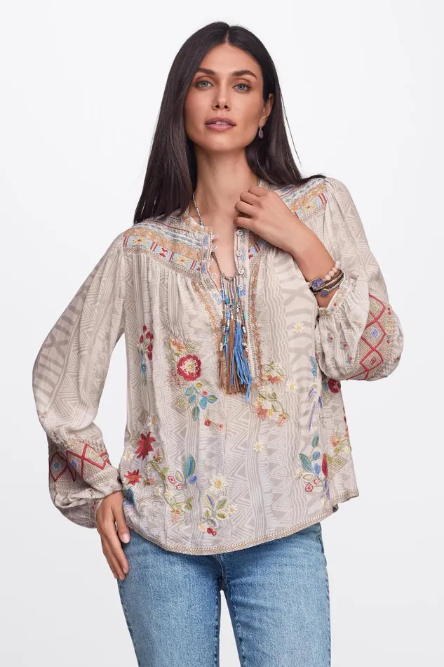 Women Tops Johnny Was FOREST FERN BLOUSE Grove Women Tops Johnny Was FOREST FERN BLOUSE Grove