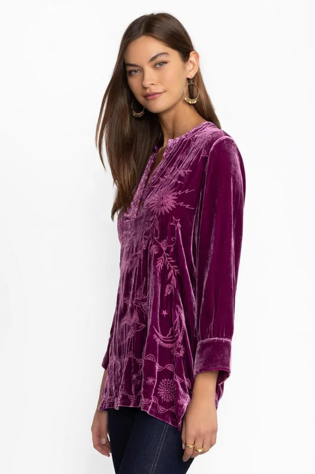 Women Tops Johnny Was HENLEY VOYAGER TUNIC Sugar Plum Women Tops Johnny Was HENLEY VOYAGER TUNIC Sugar Plum