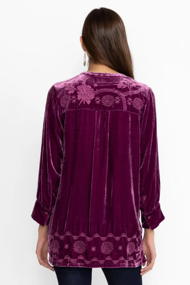 Women Tops Johnny Was HENLEY VOYAGER TUNIC Sugar Plum Women Tops Johnny Was HENLEY VOYAGER TUNIC Sugar Plum