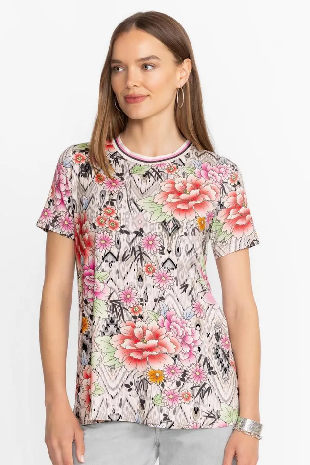 Women Tops Johnny Was The Janie Favorite Short Sleeve Crew Neck Swing Tee Azzie Flower Neo Women Tops Johnny Was The Janie Favorite Short Sleeve Crew Neck Swing Tee Azzie Flower Neo