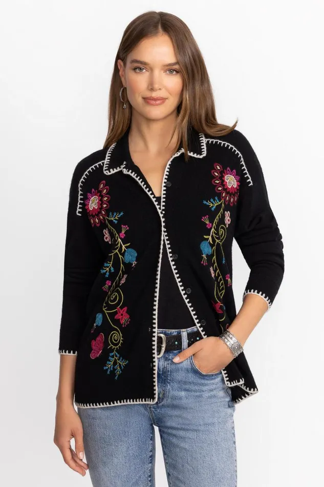 Women Tops Johnny Was THE SHIRTAGAN Black