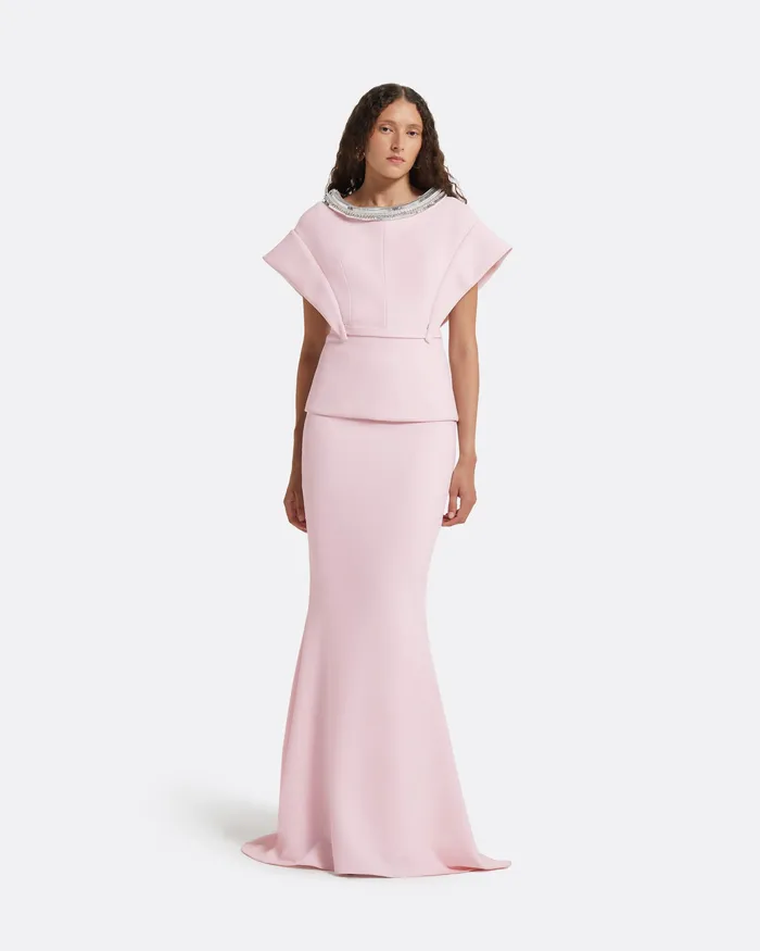 Women Tops Safiyaa Silvia Barely Pink Embroidered Top Barely Pink