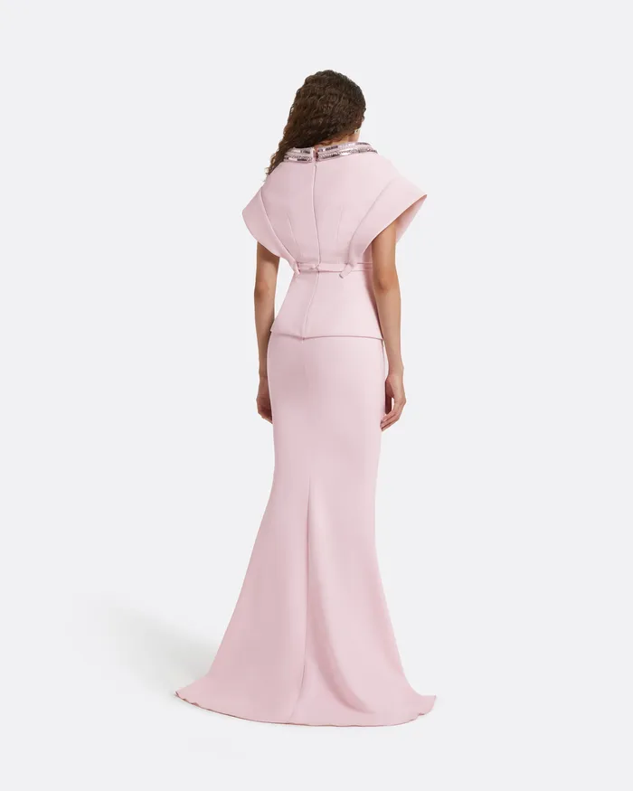 Women Tops Safiyaa Silvia Barely Pink Embroidered Top Barely Pink