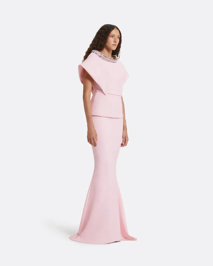 Women Tops Safiyaa Silvia Barely Pink Embroidered Top Barely Pink