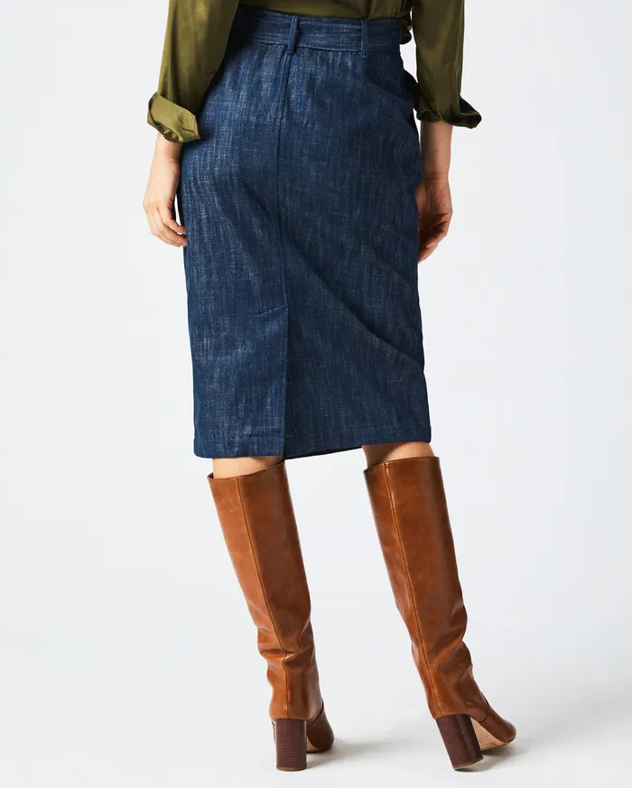 Women Trench Skirt Navy Billy Reid Bottoms