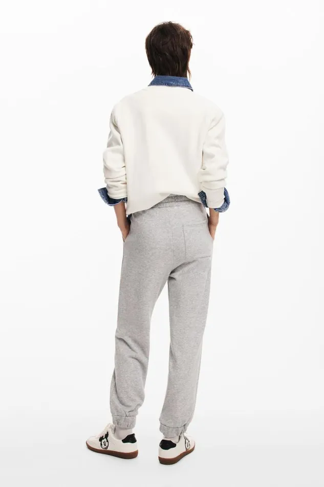 Women Trousers Desigual Combined Mickey Mouse Jogger