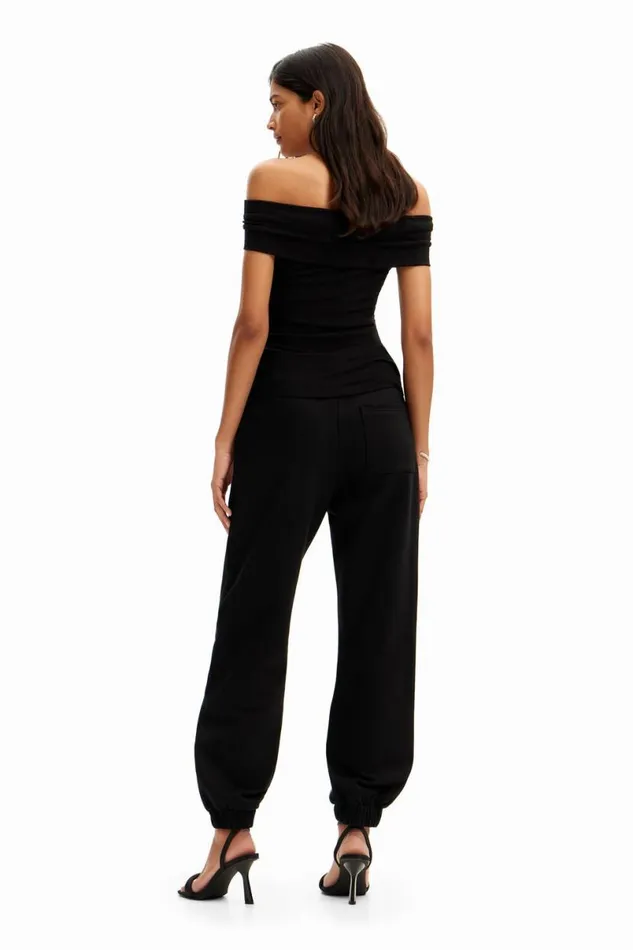 Women Trousers Desigual Contrast Jogger Jeans