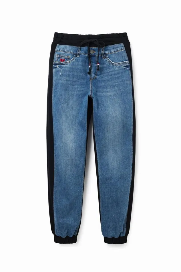 Women Trousers Desigual Contrast Jogger Jeans