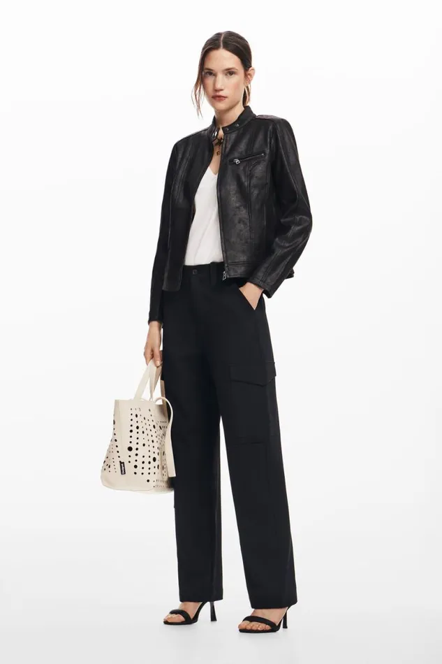 Women Trousers Desigual Fluid Cargo Pants