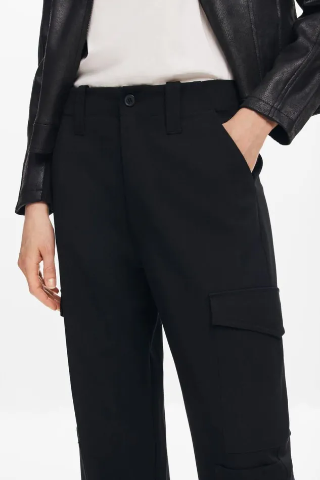 Women Trousers Desigual Fluid Cargo Pants