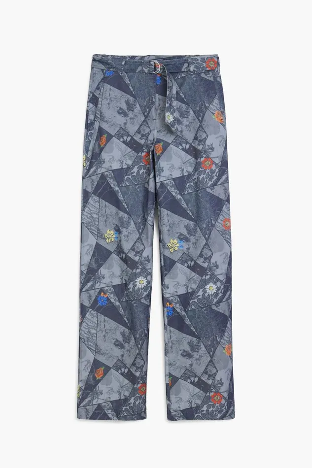 Women Trousers Desigual Patchwork Pants