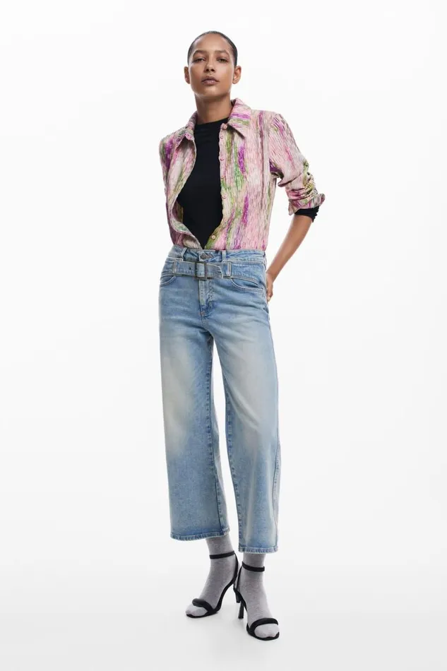 Women Trousers Desigual Straight Jeans