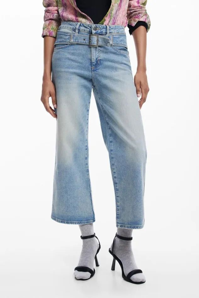 Women Trousers Desigual Straight Jeans