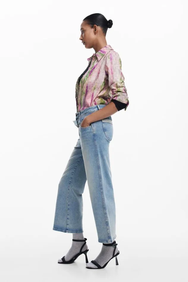 Women Trousers Desigual Straight Jeans