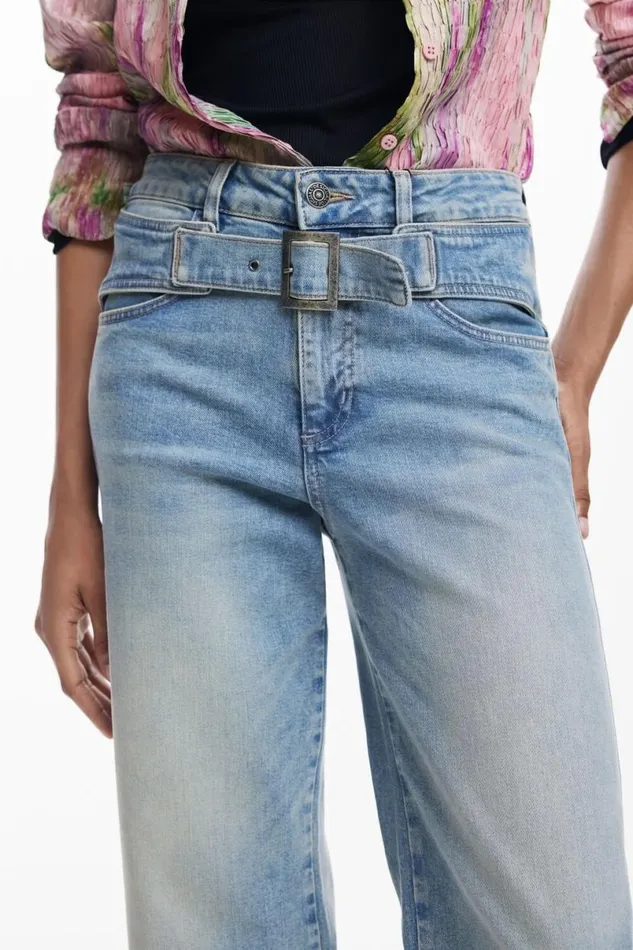 Women Trousers Desigual Straight Jeans