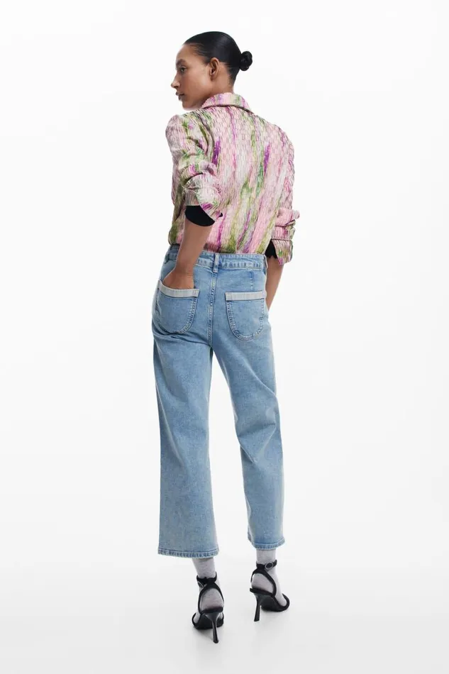 Women Trousers Desigual Straight Jeans