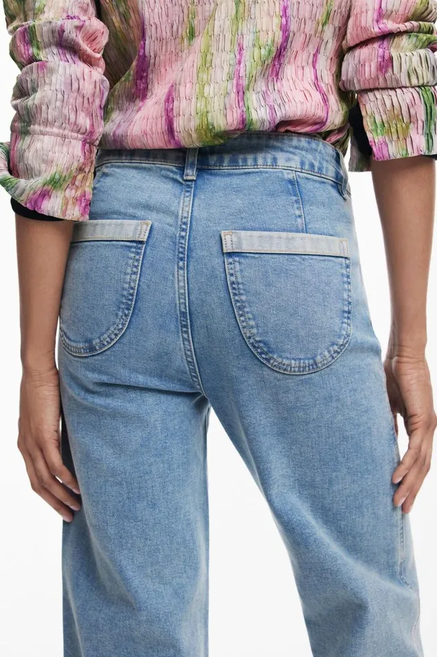 Women Trousers Desigual Straight Jeans