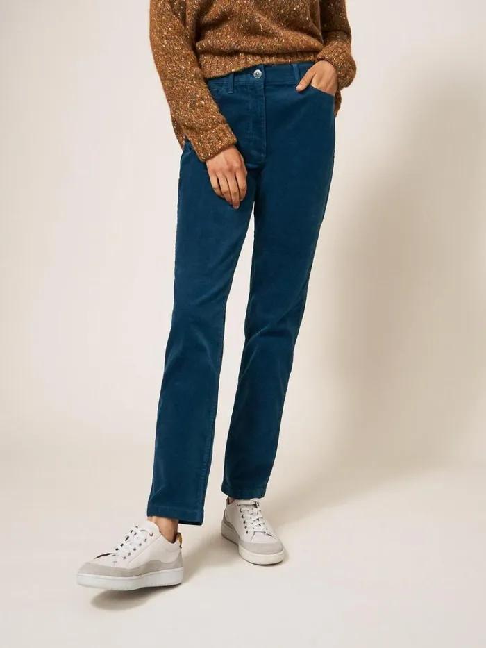 Women TROUSERS White Stuff Brooke Mid Rise Cord Trouser Dk Teal Women TROUSERS White Stuff Brooke Mid Rise Cord Trouser Dk Teal