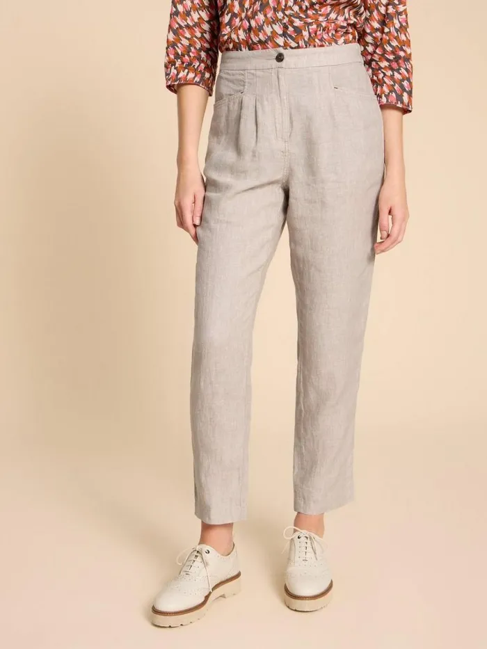 Women TROUSERS White Stuff Linen Rowena Trousers Light Natural