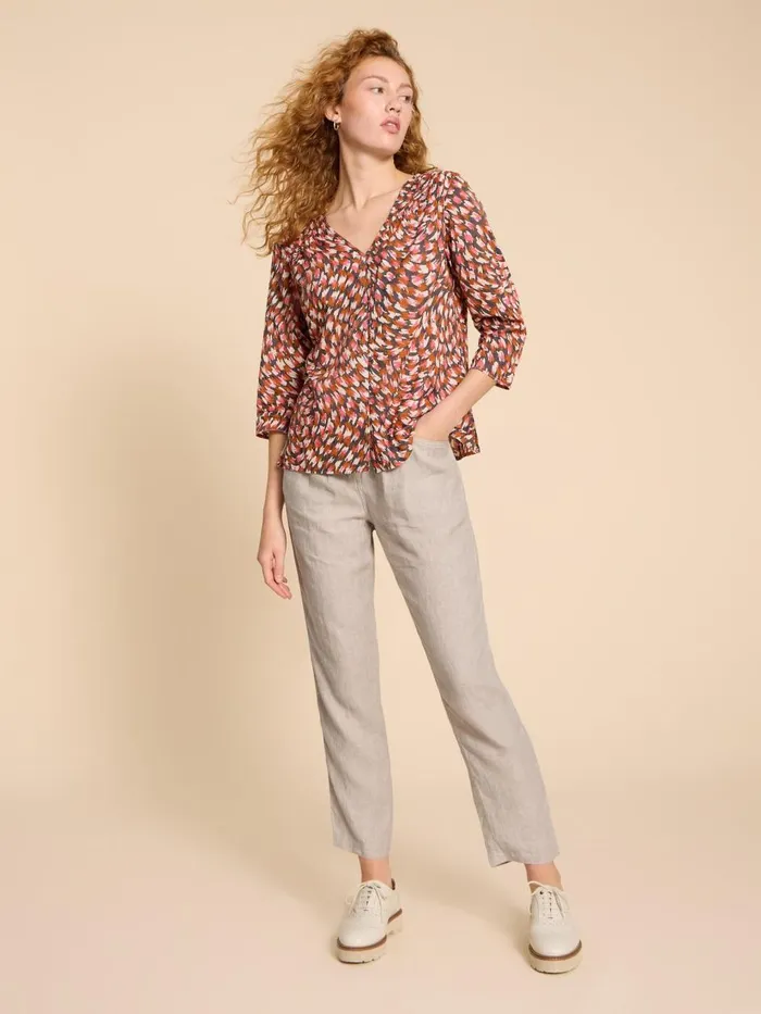 Women TROUSERS White Stuff Linen Rowena Trousers Light Natural