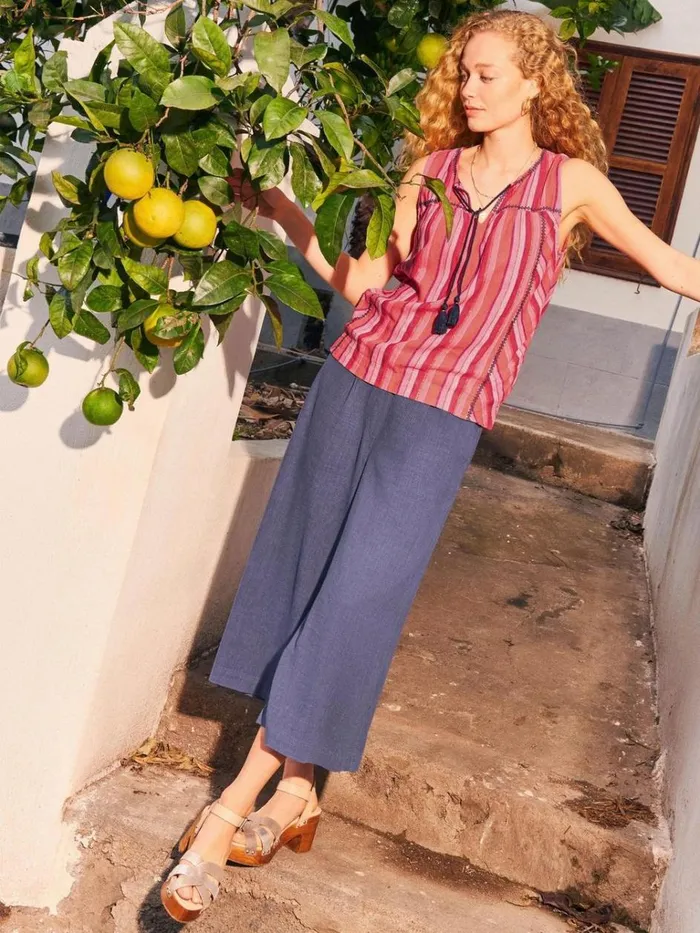 Women TROUSERS White Stuff Lisette Cullotte Dusty Purple Women TROUSERS White Stuff Lisette Cullotte Dusty Purple