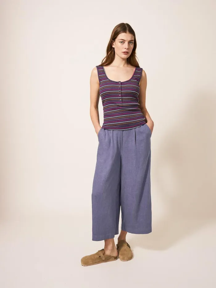 Women TROUSERS White Stuff Lisette Cullotte Dusty Purple Women TROUSERS White Stuff Lisette Cullotte Dusty Purple