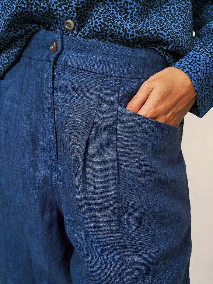 Women TROUSERS White Stuff Rowena Linen Trouser Dark Navy Women TROUSERS White Stuff Rowena Linen Trouser Dark Navy
