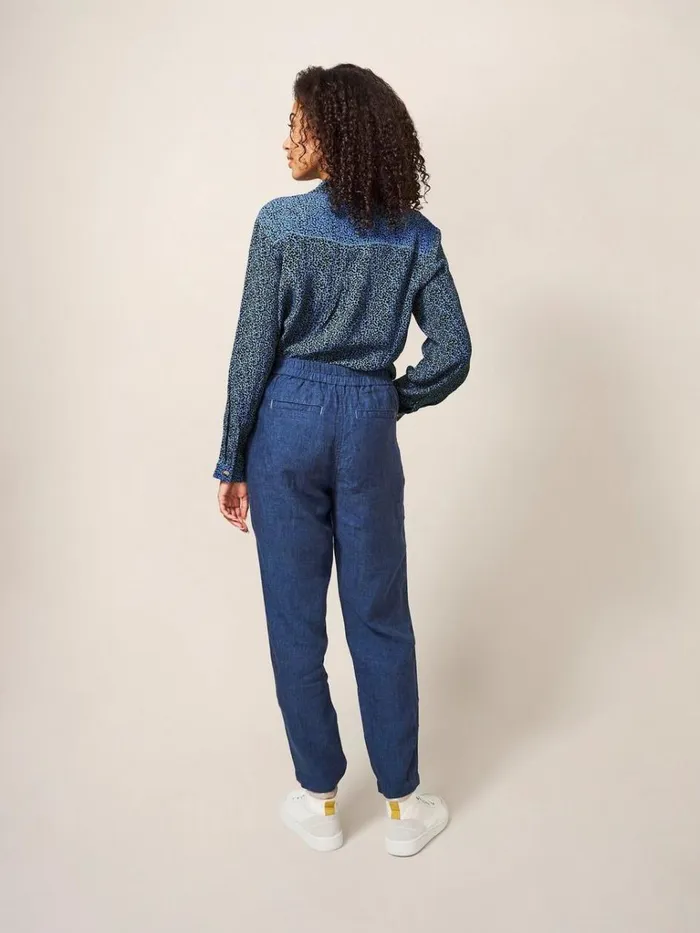 Women TROUSERS White Stuff Rowena Linen Trouser Dark Navy Women TROUSERS White Stuff Rowena Linen Trouser Dark Navy