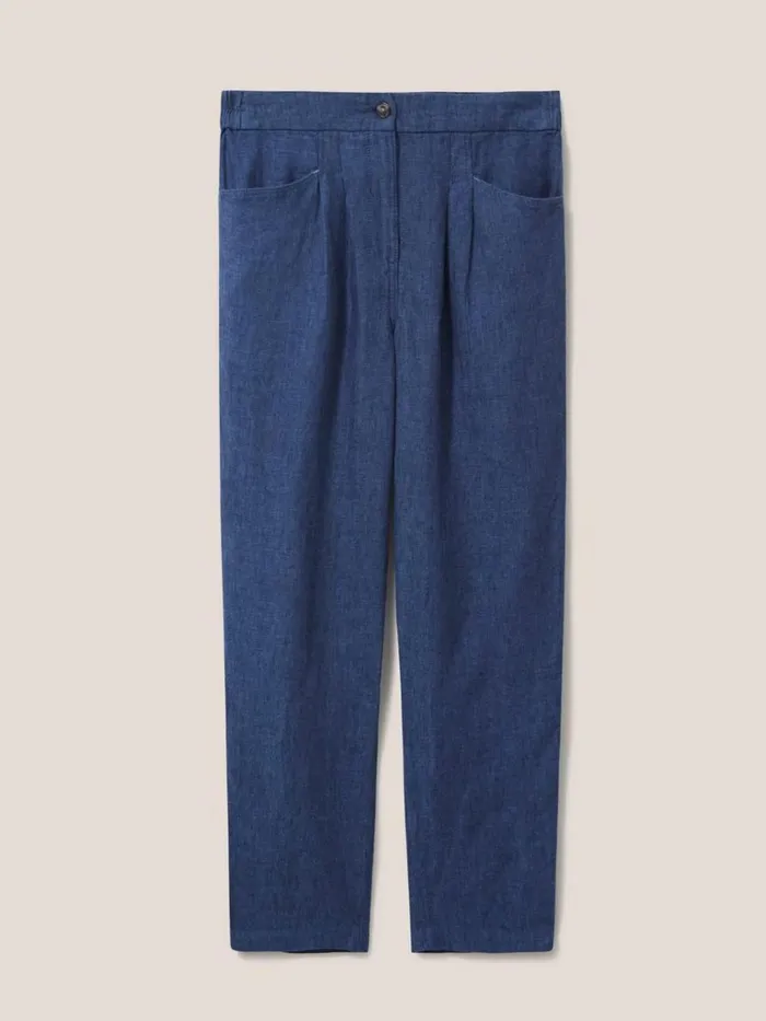 Women TROUSERS White Stuff Rowena Linen Trouser Dark Navy Women TROUSERS White Stuff Rowena Linen Trouser Dark Navy