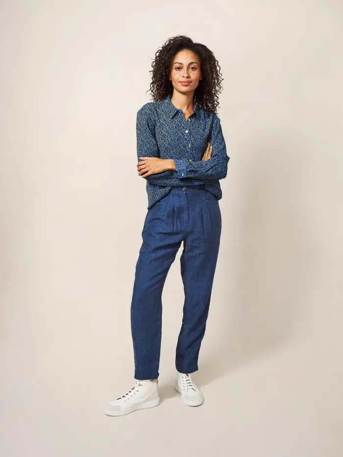 Women TROUSERS White Stuff Rowena Linen Trouser Dark Navy Women TROUSERS White Stuff Rowena Linen Trouser Dark Navy
