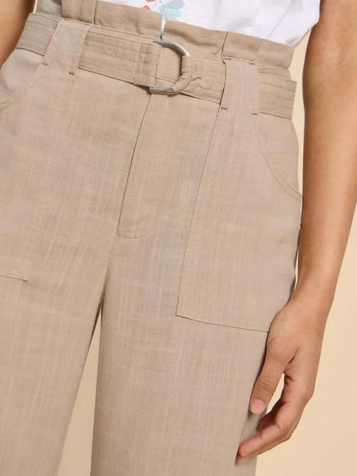 Women TROUSERS White Stuff Teakie Tencel Linen Trouser Light Natural