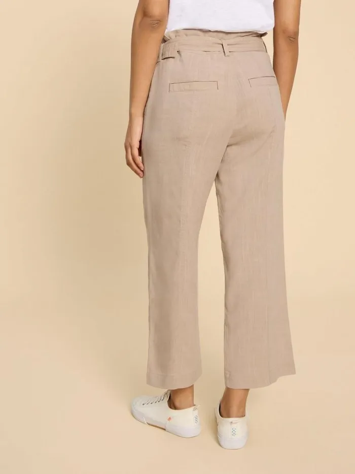 Women TROUSERS White Stuff Teakie Tencel Linen Trouser Light Natural