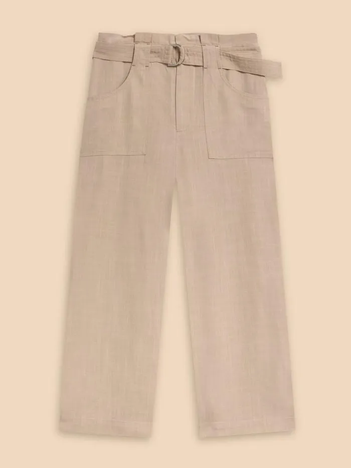 Women TROUSERS White Stuff Teakie Tencel Linen Trouser Light Natural