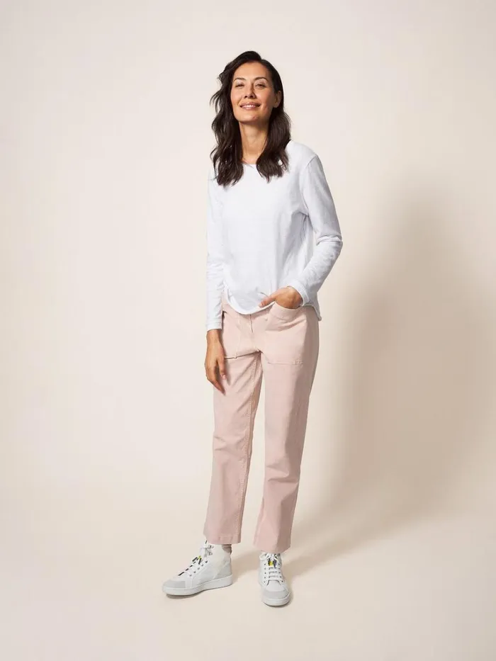 Women TROUSERS White Stuff Tessa Chino Mid Pink