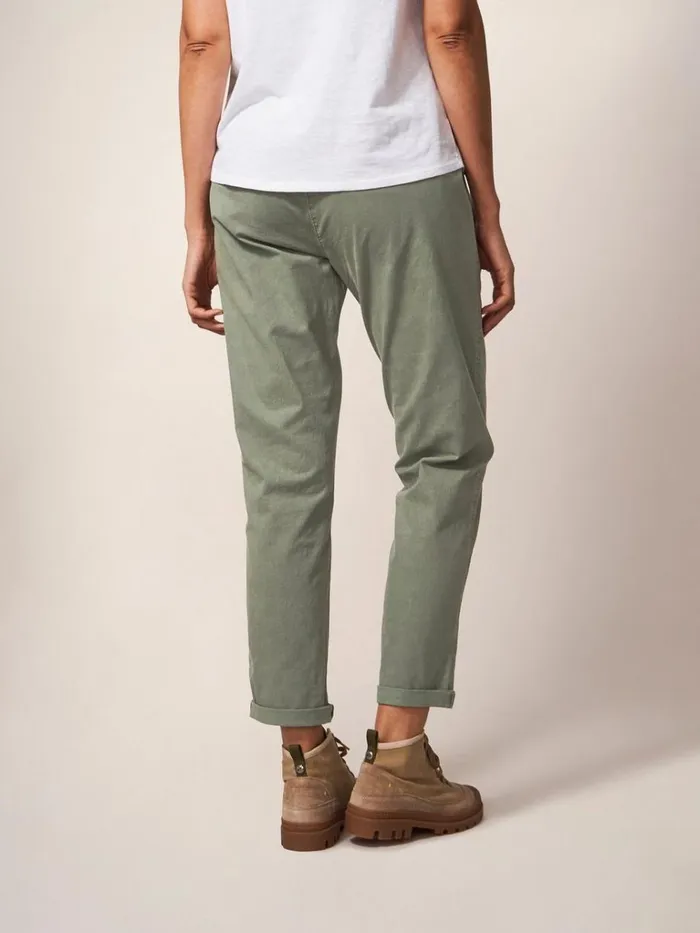 Women TROUSERS White Stuff Twister Chino Mid Green Women TROUSERS White Stuff Twister Chino Mid Green