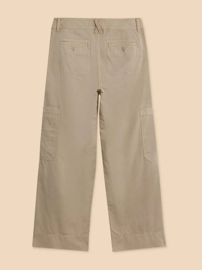 Women TROUSERS White Stuff Wide Leg Carlie Cargo Trouser Light Natural Women TROUSERS White Stuff Wide Leg Carlie Cargo Trouser Light Natural