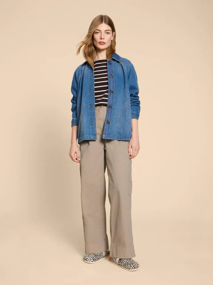 Women TROUSERS White Stuff Wide Leg Carlie Cargo Trouser Light Natural Women TROUSERS White Stuff Wide Leg Carlie Cargo Trouser Light Natural