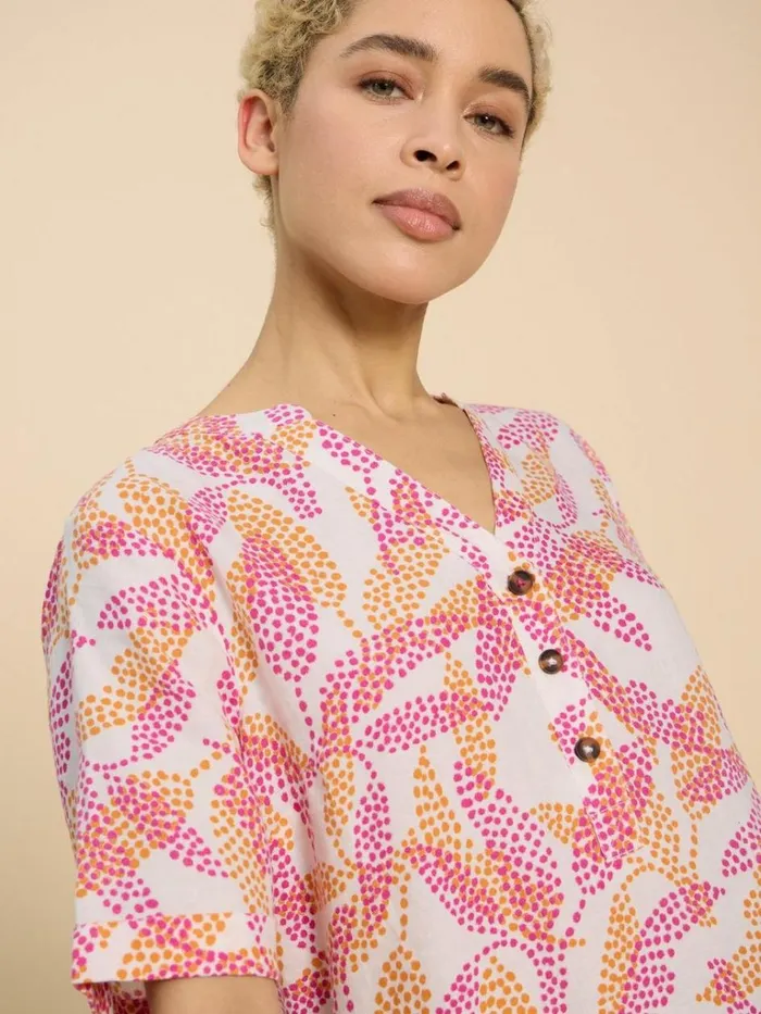 Women TUNICS White Stuff Lina Linen Tunic Ivory Print