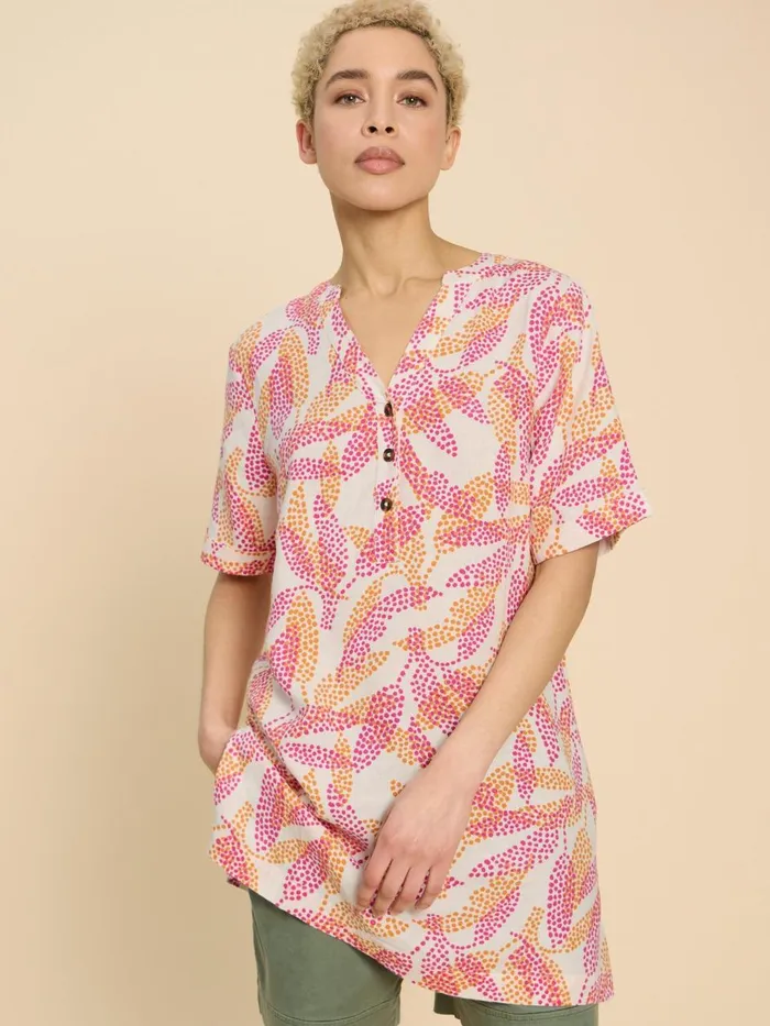 Women TUNICS White Stuff Lina Linen Tunic Ivory Print Women TUNICS White Stuff Lina Linen Tunic Ivory Print