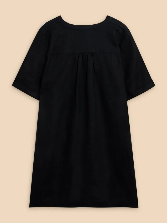Women TUNICS White Stuff Lina Linen Tunic Pure Black
