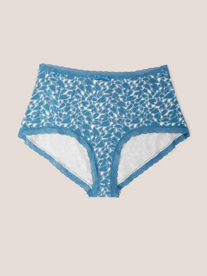 Women UNDERWEAR White Stuff High Waisted Shortie Blue Multi Women UNDERWEAR White Stuff High Waisted Shortie Blue Multi