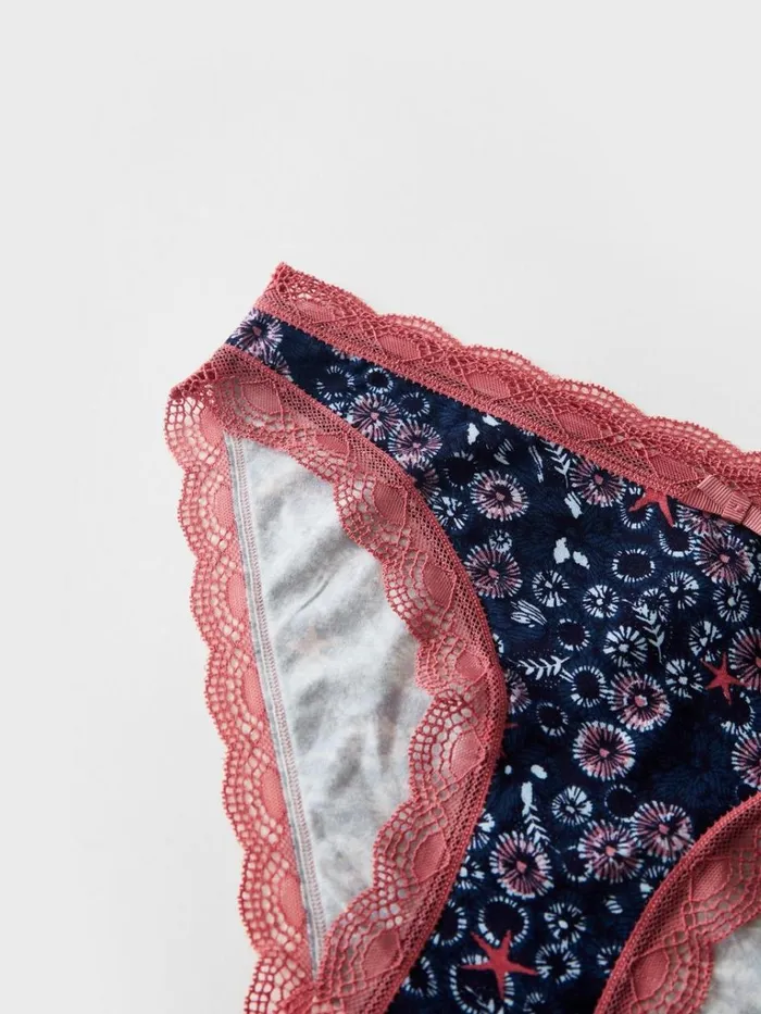 Women UNDERWEAR White Stuff Star Blooms Knicker Navy Multi
