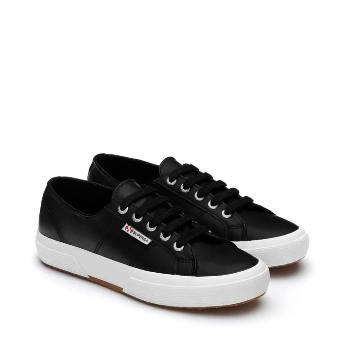 Women Unisex 2750 NAPPA Sneaker BLACKWHITE Superga Low Cut