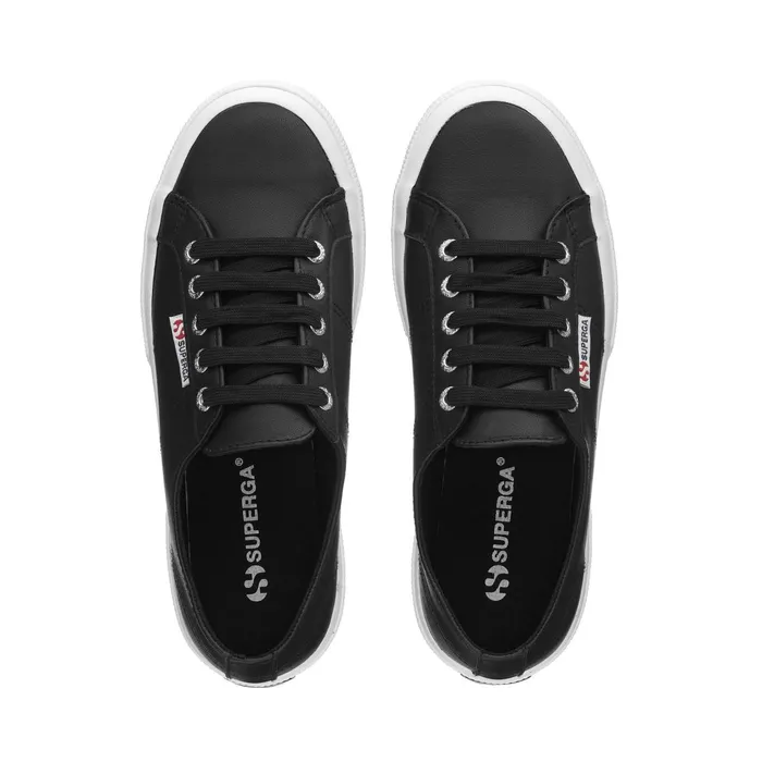 Women Unisex 2750 NAPPA Sneaker BLACKWHITE Superga Low Cut