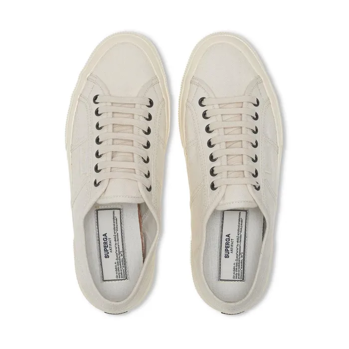 Women Unisex 2750 OG HERRINGBONE Low Cut BEIGE RAWOFF WHITE Superga Low Cut