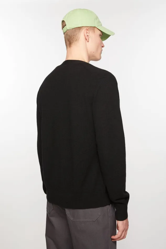 Women Vneck Cardigan Black Acne Studios Knitwear